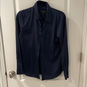Banana Republic classic fit size small - silky dark blue button down shirt